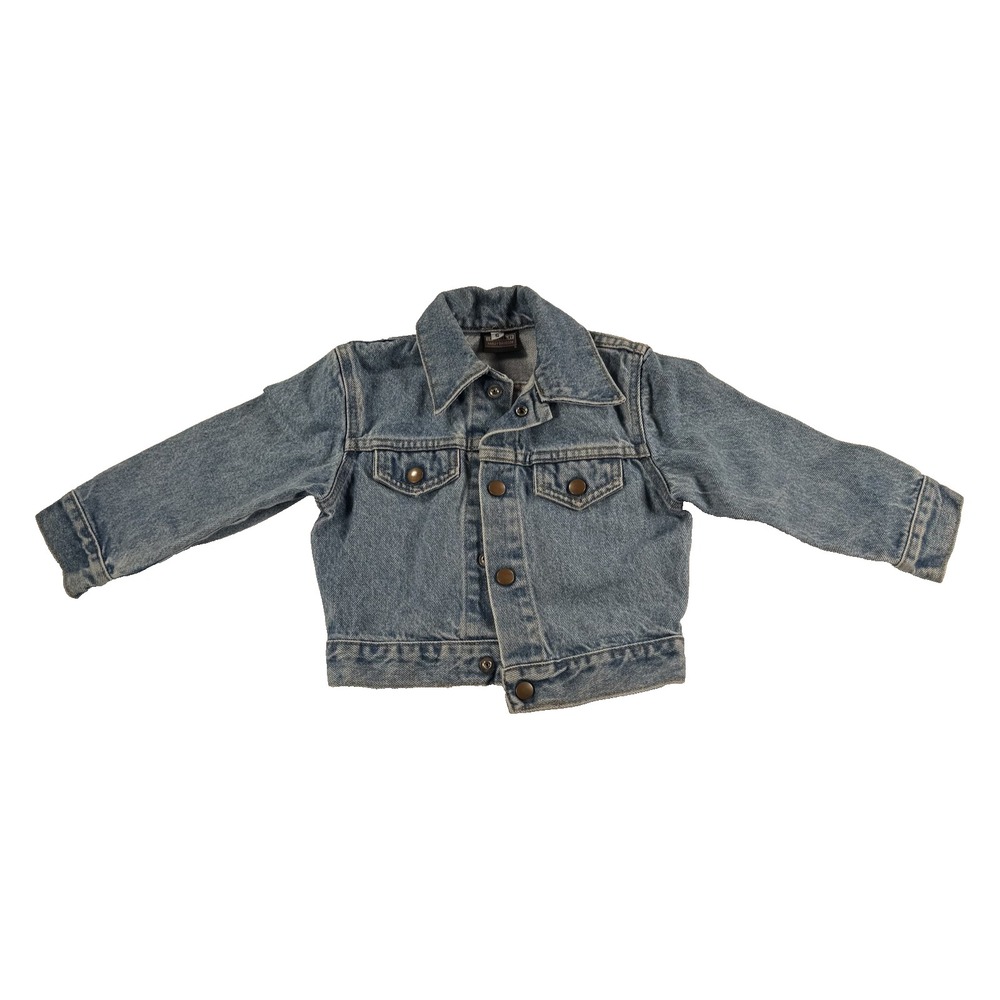 Vintage Harley-Davidson Jacket Youth Small Denim New York Cafe Embroidered 90s